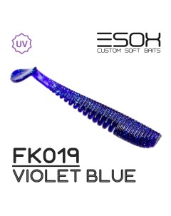 Силиконовая приманка Awanura 100 мм цвет fk019 Violet Blue 5 шт Esox