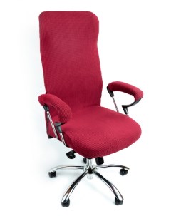 Чехол на стул компьютерное кресло B6 Red размер M цвет красный Crocus life