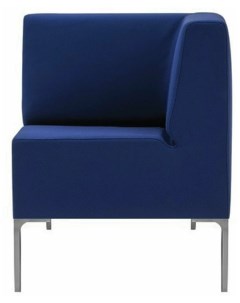 Кресло мягкое угловое Хост М 43 620х620х780 мм без подлокотников экокожа темно синее Гартлекс