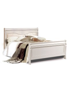 Кровать Лика высокое изножье белая эмаль Белфан
