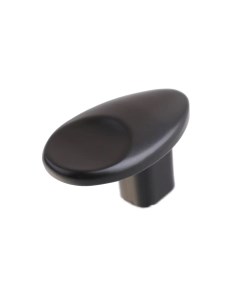 Ручка кнопка мебельная ассиметричная цвет черный Nobrand