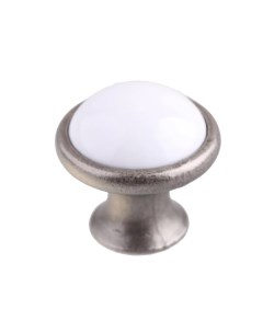 Ручка кнопка мебельная цвет серебро Nobrand