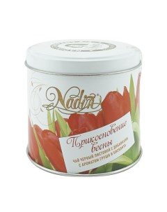 Чай черный Прикосновение весны листовой с ароматом груши и бисквита 50 г Nadin