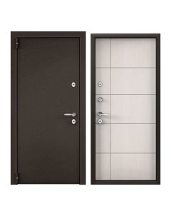 Дверь входная для загородного дома Torex Village 950х2050 левый коричневый бежевый Torex стальные двери