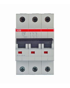 Автоматический выключатель S203 2CDS253001R0164 3P 16А тип C 6 кА 400 В на DIN рейку Abb