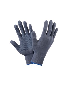 Перчатки нейлоновые с ПВХ 15 класс серые S L 10 500 Н 15 СЕР S L 3 пар Фабрика перчаток