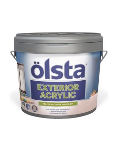 Краска фасадная Exterior Acrylic акриловая база C бесцветная 2 7 л Olsta