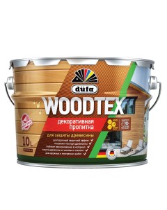 Пропитка для дерева Wood Tex белая 10 л Dufa