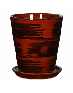 Цветочное кашпо коричневый глянец 1 шт Shine pots