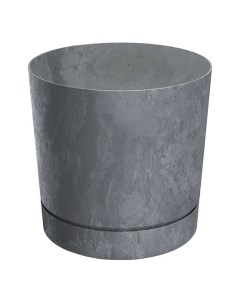 Цветочное кашпо Tubo P beton effect 2 3 л темно серый 1 шт Prosperplast