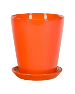 Цветочное кашпо оранжевый 1 шт Shine pots