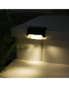 Садовый светильник на солнечной батарее 8x4 5x4 5 см 1LED свечение тёплое белое чёрный Luazon lighting