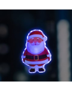 Светодиодная игрушка на липучке Дед Мороз 7 x 10 см LR44х3 свечение мульти Luazon lighting