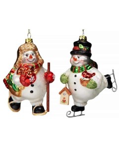 Елочная игрушка снеговички спортсмены 14410 2 12 см белый 1 шт Holiday classics