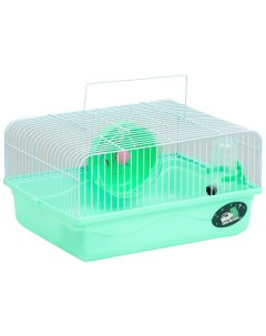 Клетка для грызунов с наполнением зеленая 31х24х17 см Пижон