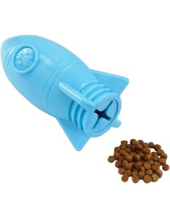 Игрушка для собак Ракета для лакомства синяя 7 8 х 7 8 х 13 5 см Пижон