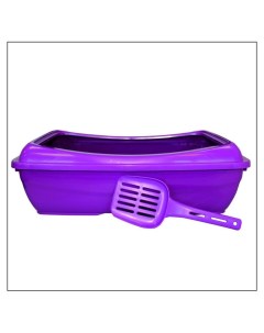Лоток для кошек Атонго фиолетовый пластик 49х37 5х15 см N1