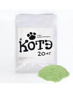 Наполнитель для кошачьих туалетов тофу зелёный чай 20 кг Котэ