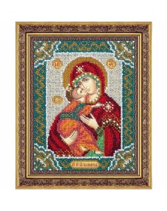 Б739 Набор для вышивания бисером Пресвятая Богородица Владимирская 14 18 см Паутинка