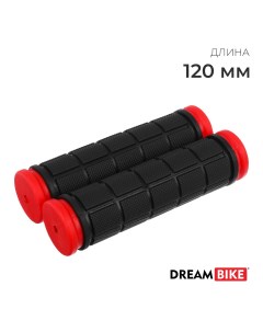 Грипсы 120 мм цвет черный красный Dream bike