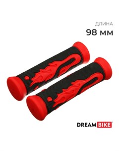 Грипсы 98 мм цвет черный красный Dream bike
