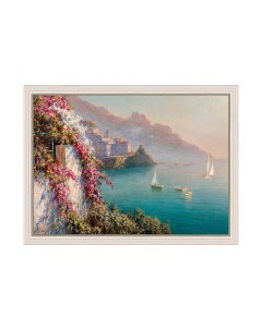 Репродукция в раме Амальфи Цветы над морем Hoff
