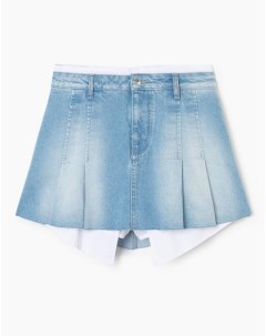 Джинсовая расклёшенная юбка с декоративной подкладкой Gloria jeans