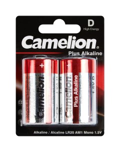 Батарейка алкалиновая Camelion Plus Alkaline LR20 BP2 2 шт Без бренда