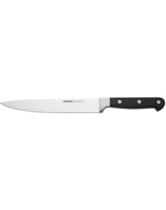 Нож кухонный Arno 724212 разделочный для нарезки ломтиками 200мм заточка прямая стальной серебристый Nadoba