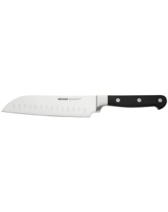 Нож кухонный Arno 724214 сантоку для измельчения 175мм заточка прямая стальной серебристый черный Nadoba