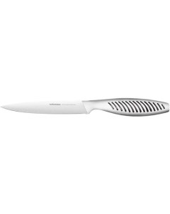 Нож кухонный Vera 724317 универсальный для мяса 125мм заточка прямая стальной серебристый черный Nadoba