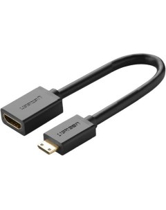 Кабель аудио видео 20137 mini HDMI m HDMI f ver 2 0 0 22м черный Ugreen