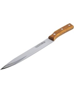 Нож кухонный LR05 64 разделочный 203мм заточка прямая стальной коричневый серебристый Lara