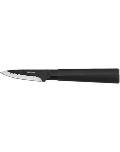 Нож кухонный Horta 723614 универсальный для овощей 90мм заточка прямая стальной черный серебристый Nadoba