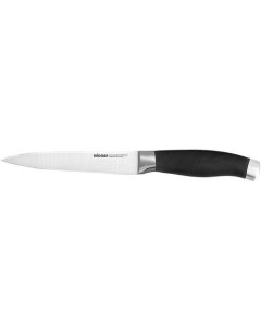 Нож кухонный Rut 722711 универсальный 125мм заточка прямая стальной черный серебристый Nadoba