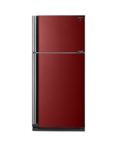 Холодильник двухкамерный SJ XP59PGRD черное стекло красный Sharp