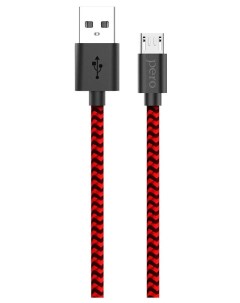 Дата кабель DC 04 Micro USB 2А 2м красный черный Péro