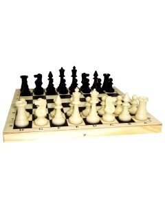 Шахматы лакированные из дерева Обиходные с темной доской Miland
