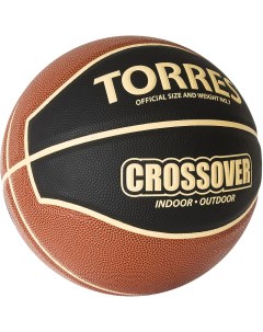 Мяч баскетбольный Crossover B32097 р 7 бут камера тем черно оранж беж Torres
