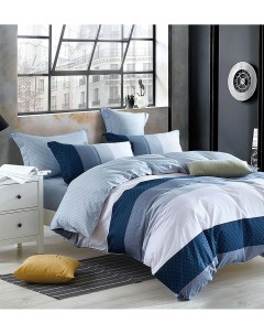 Комплект постельного белья Premium 50 70 полутораспальный синий X195 Tango