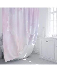 Штора для ванной Lady FX 2517 180x200 см полиэстер цвет розовый Fixsen