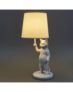 Настольная лампа Кот с зонтом цвет белый Rexant