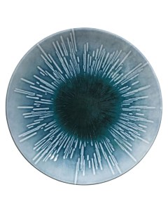 Тарелка мелкая Nanocream Blue фарфор 27 см голубой Kutahya