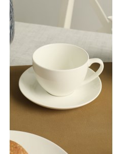 Чашка с блюдцем 7057307 8x9 5 см белый Coincasa