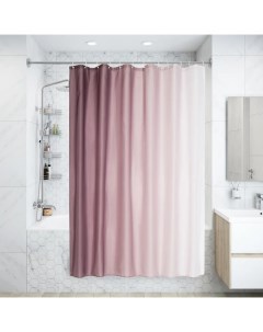 Штора для ванной Sharm 180x200 см полиэстер цвет фиолетовый Primanova