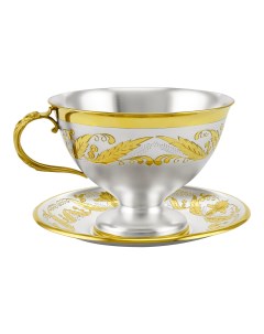 Чашка с блюдцем 1 Версаль Серебро 925 пр Мстерский ювелир