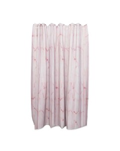 Штора для ванной Аквалиния Розовый мрамор 180х200 см текстиль белая Nobrand