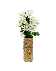 Искусственный цветок Белые ромашки в горшке 40x7 5 см 7250120 Gloria garden