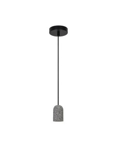 Подвесной светильник Tezzo E27x1 бетон цвет черный Inspire