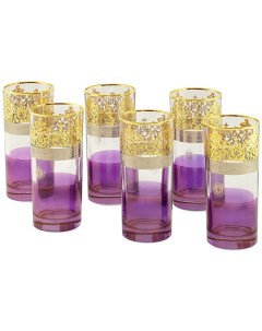 Набор из 6 ти стаканов LUCIANA фиолетовый Набор 6 стаканов 400 мл Same decorazione